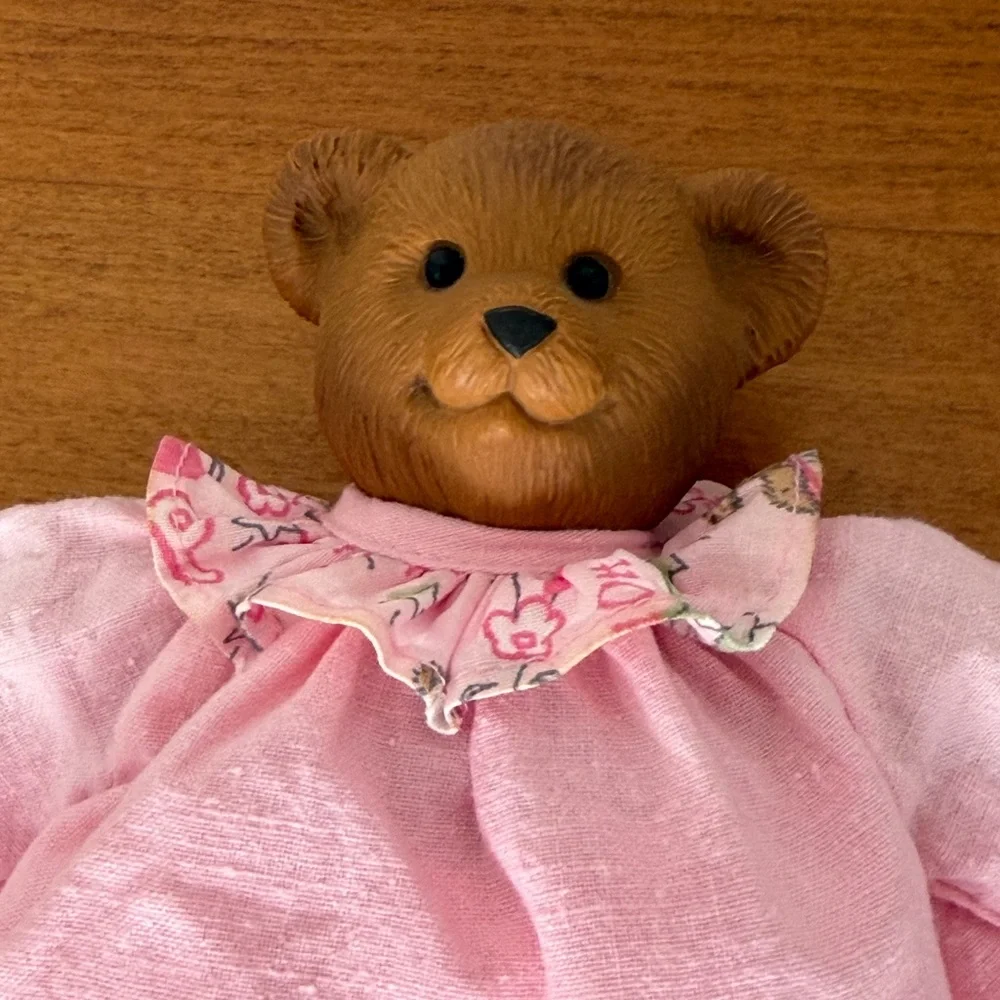 Adorable Heidi Ott Dreamkid Collectible Teddy Bear Pink Outfit Weighted Toy